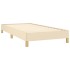 Estructura de cama sin colchón tela crema 100x200