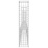 Cesta de gaviones forma de U 5 postes de hierro 500x20x100