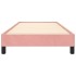 Estructura de cama sin colchón terciopelo rosa 80x200