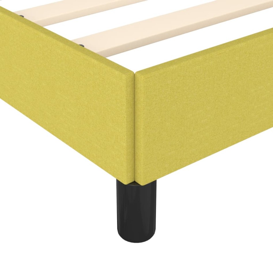 Estructura de cama sin colchón tela verde 80x200