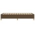 Estructura de cama sin colchón tela marrón oscuro 80x200