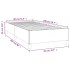 Estructura de cama sin colchón tela marrón oscuro 80x200