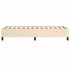 Estructura de cama sin colchón tela crema 90x190