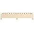 Estructura de cama sin colchón tela crema 80x200