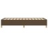 Estructura de cama sin colchón tela marrón oscuro 90x200