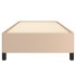 Estructura cama sin colchón cuero sintético capuchino 90x200