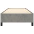 Estructura de cama sin colchón terciopelo gris claro 90x200