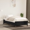 Estructura de cama sin colchón terciopelo negro 90x200 cm