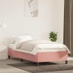 Estructura de cama sin colchón terciopelo rosa 80x200 cm