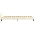 Estructura de cama con cabecero sin colchón crema 90x190