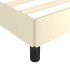 Estructura de cama con cabecero sin colchón crema 90x190