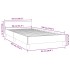 Estructura de cama con cabecero sin colchón crema 90x190