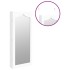 Espejo con joyero de pared blanco 37,5x10x90