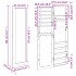Espejo con joyero de pared blanco 30x8,5x106