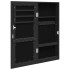 Espejo con joyero de pared negro 30x8,5x67