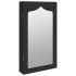 Espejo con joyero de pared negro 37,5x10x67