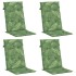 Cojines de silla de respaldo alto 4 uds tela estampado de