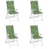 Cojines de silla de respaldo alto 4 uds tela estampado de