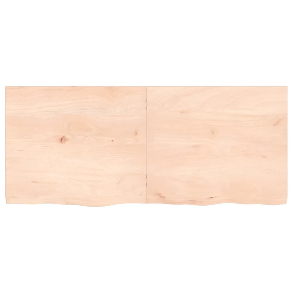 Estante de pared madera maciza roble sin tratar 140x60x(2-4)