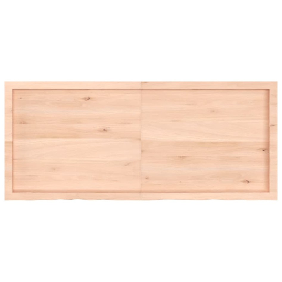 Estante de pared madera maciza roble sin tratar 140x60x(2-4)