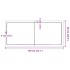 Estante de pared madera maciza roble sin tratar 140x60x(2-4)