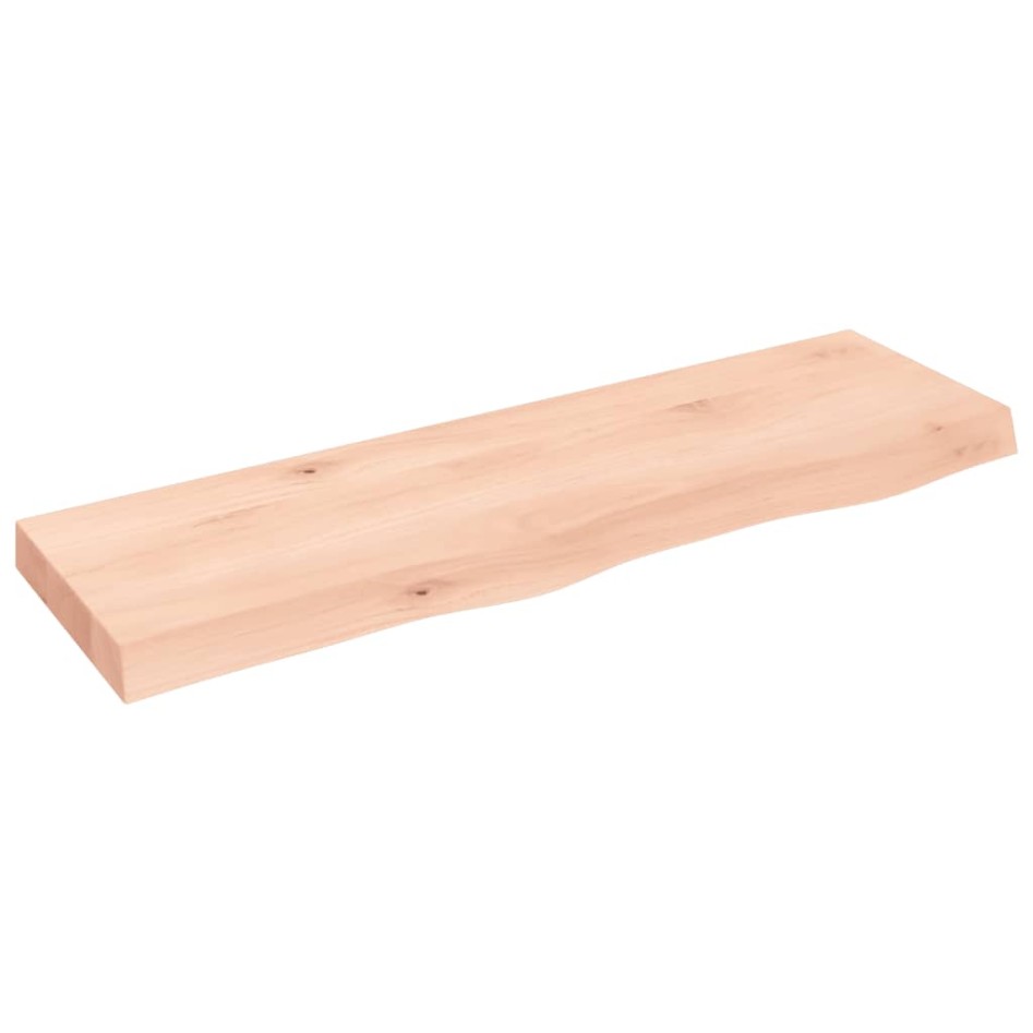 Encimera de baño madera maciza sin tratar 100x30x(2-6)