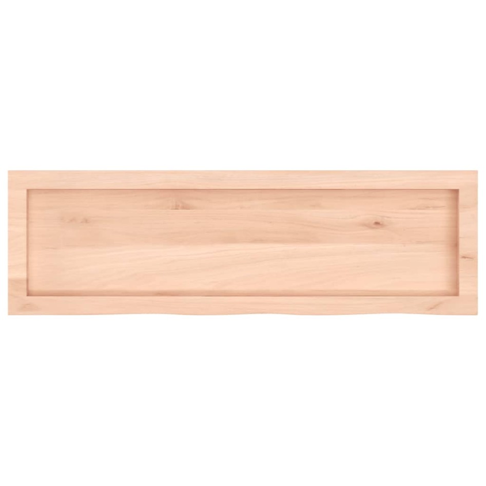 Encimera de baño madera maciza sin tratar 100x30x(2-6)