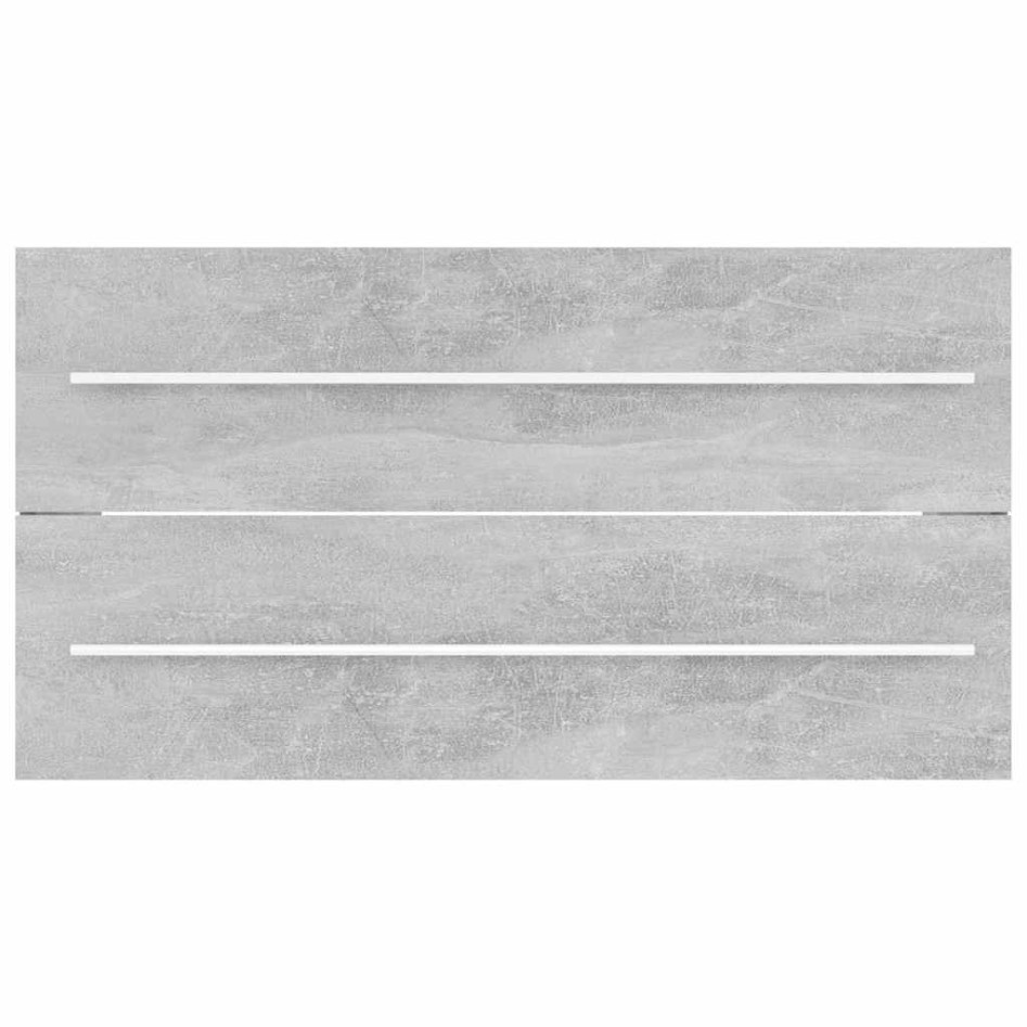 Set muebles de baño 2 piezas madera contrachapada gris