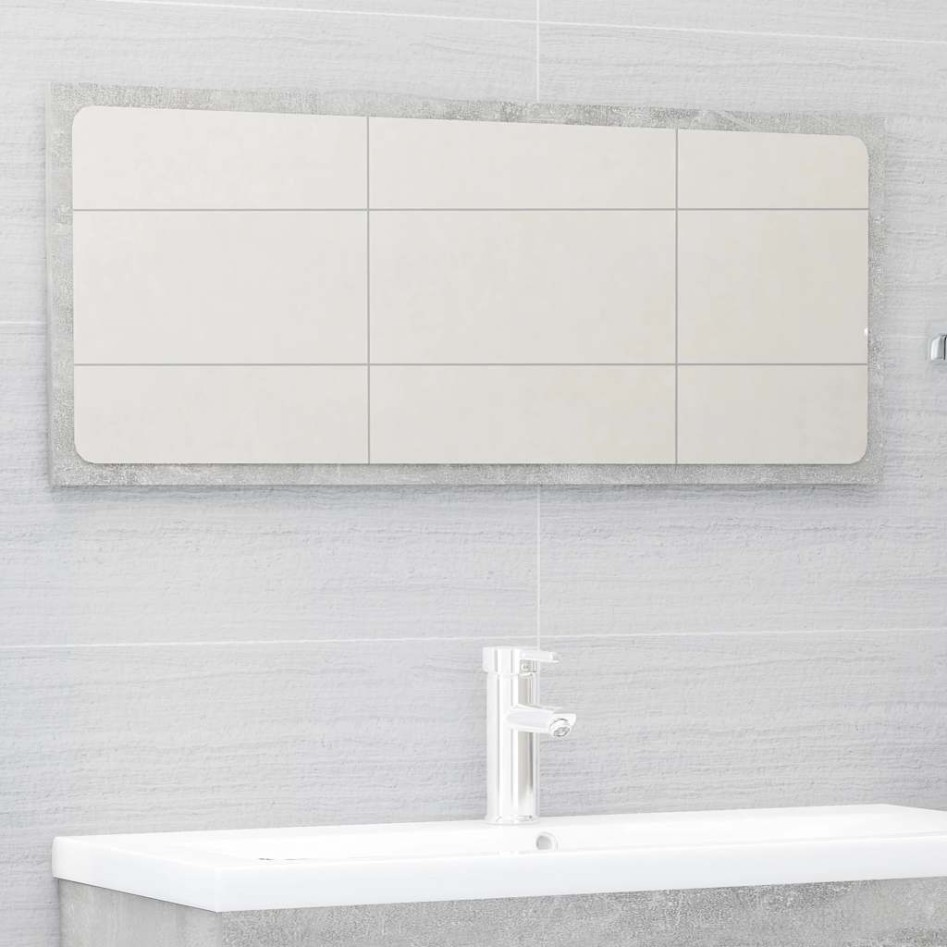 Set muebles de baño 2 piezas madera contrachapada gris