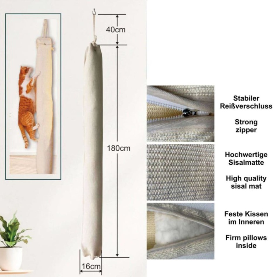 Quapas! Saco de escalada para gatos sisal 180