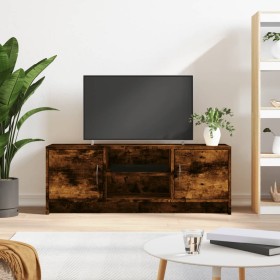 Mueble de TV madera de ingeniería roble ahumado 102x30x37,5