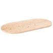 Tablero de mesa ovalado madera maciza de pino 110x55x2,5 cm