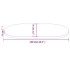 Tablero de mesa ovalado madera maciza de pino 110x55x2,5