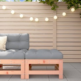 Taburete de jardín con cojín madera maciza de abeto de