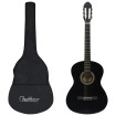 Guitarra clásica para principiantes con funda negro 4/4 39