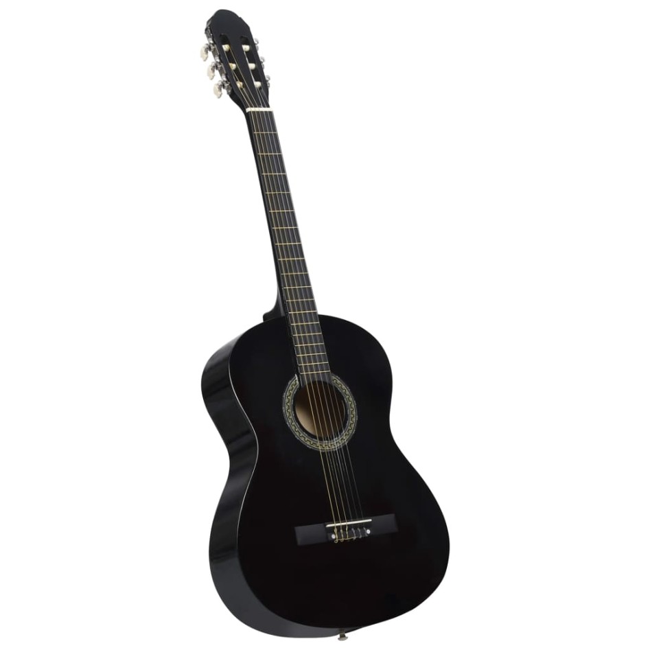 Guitarra clásica para principiantes con funda negro 4/4