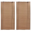 Estor enrollable de bambú 2 unidades marrón 120x220 cm