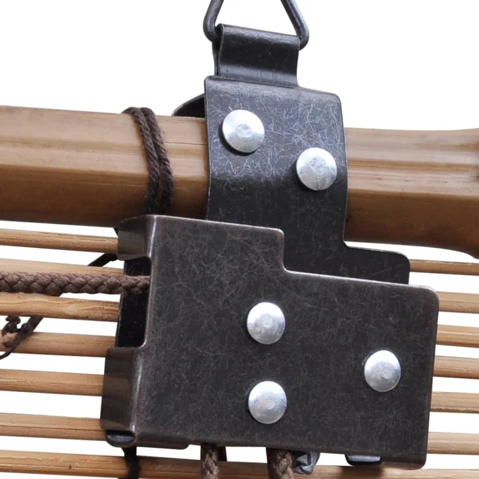 Estor enrollable de bambú 2 unidades marrón 120x220