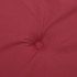 Cojín silla jardín respaldo bajo 6 uds tela Oxford rojo