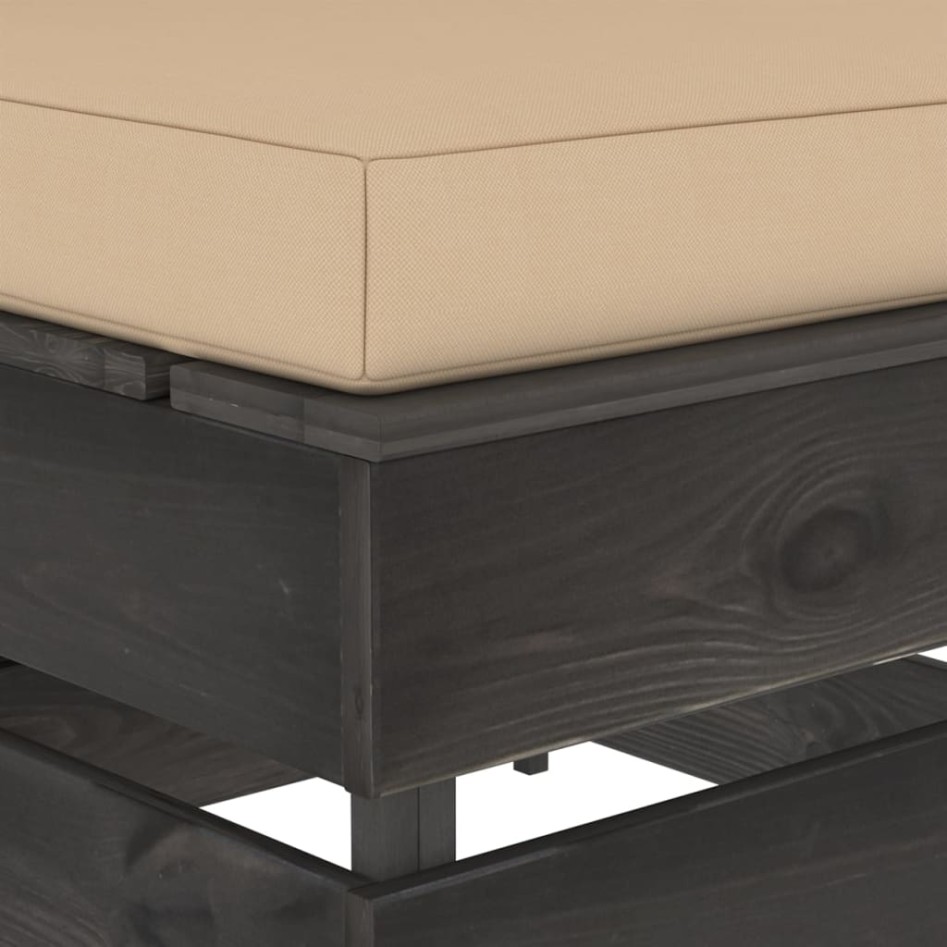 Sofá central seccional con cojines madera impregnada