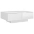 Mesa de centro madera de ingeniería blanco brillo 90x60x31