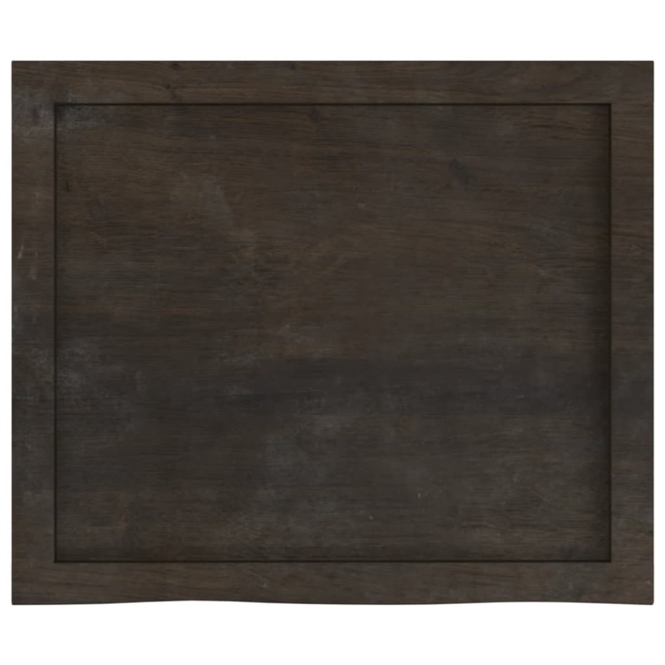Tablero mesa madera roble tratada marrón oscuro 60x50x(2-6)