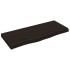 Tablero mesa madera roble tratada marrón oscuro 100x40x(2-6)