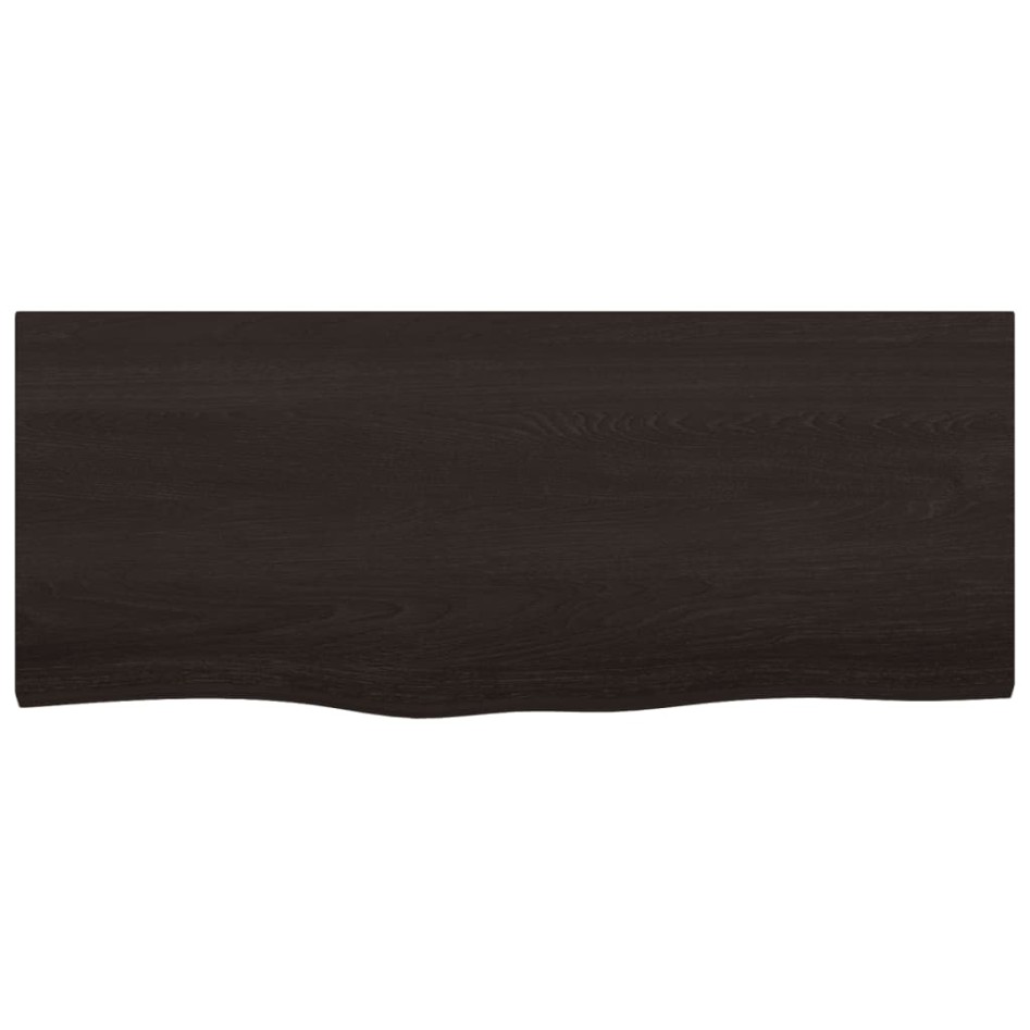 Tablero mesa madera roble tratada marrón oscuro 100x40x(2-6)