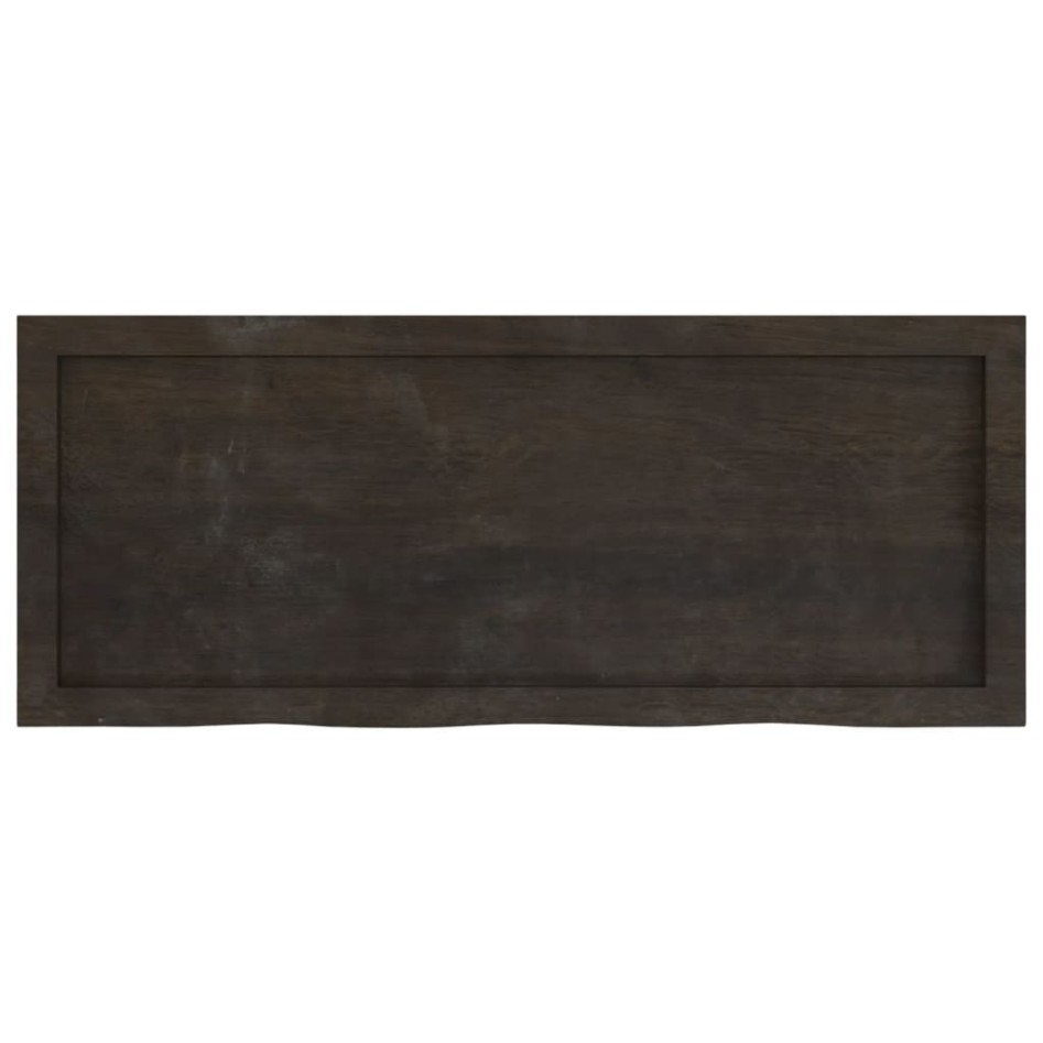 Tablero mesa madera roble tratada marrón oscuro 100x40x(2-6)