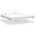 Estructura de cama de metal blanco 180x200