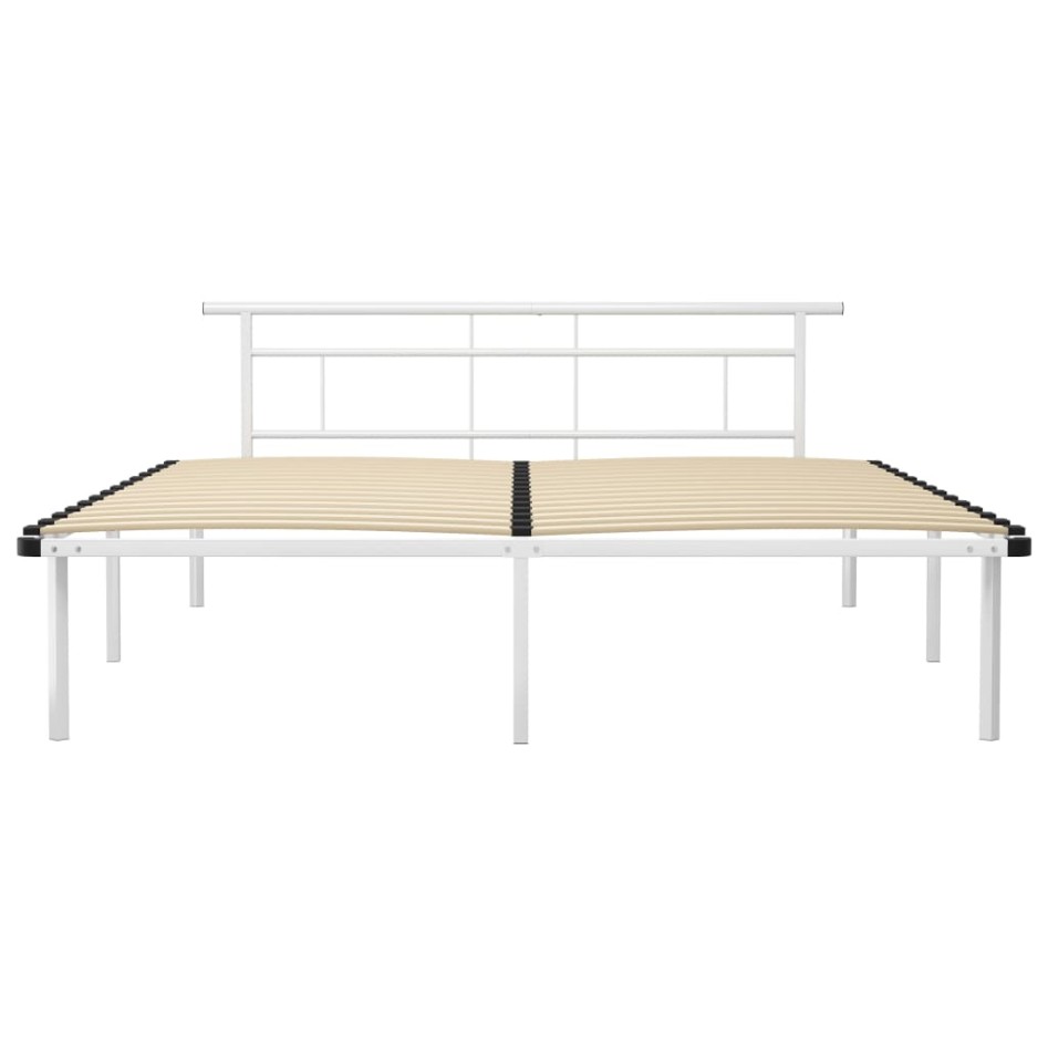 Estructura de cama de metal blanco 180x200
