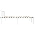 Estructura de cama de metal blanco 180x200