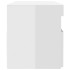 Mesitas noche LED 2 uds contrachapada blanco brillo 60x35x40