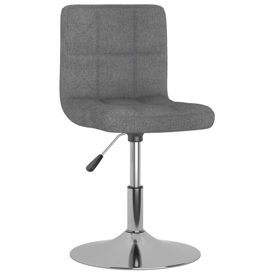 Silla de comedor giratoria tela gris